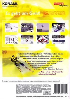 Hyper Sports 2002 Winter (Japan) box cover back